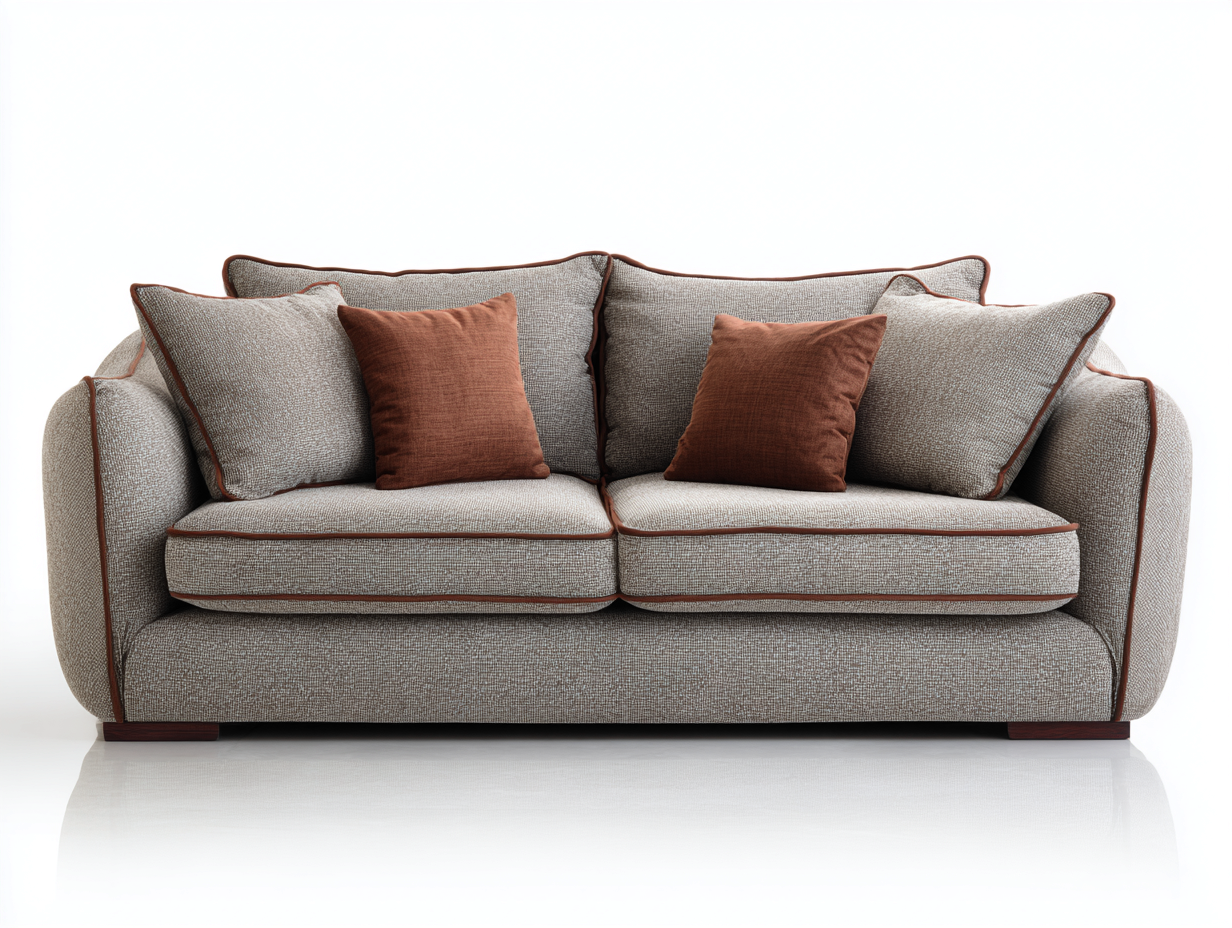 Sofá 2 plazas tapizado 160x95x85 cm - gris - apto para salón - diseño moderno