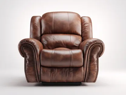 Sillón de cuero auténtico 95x110x100 cm - marrón - apto para salón - diseño contemporáneo