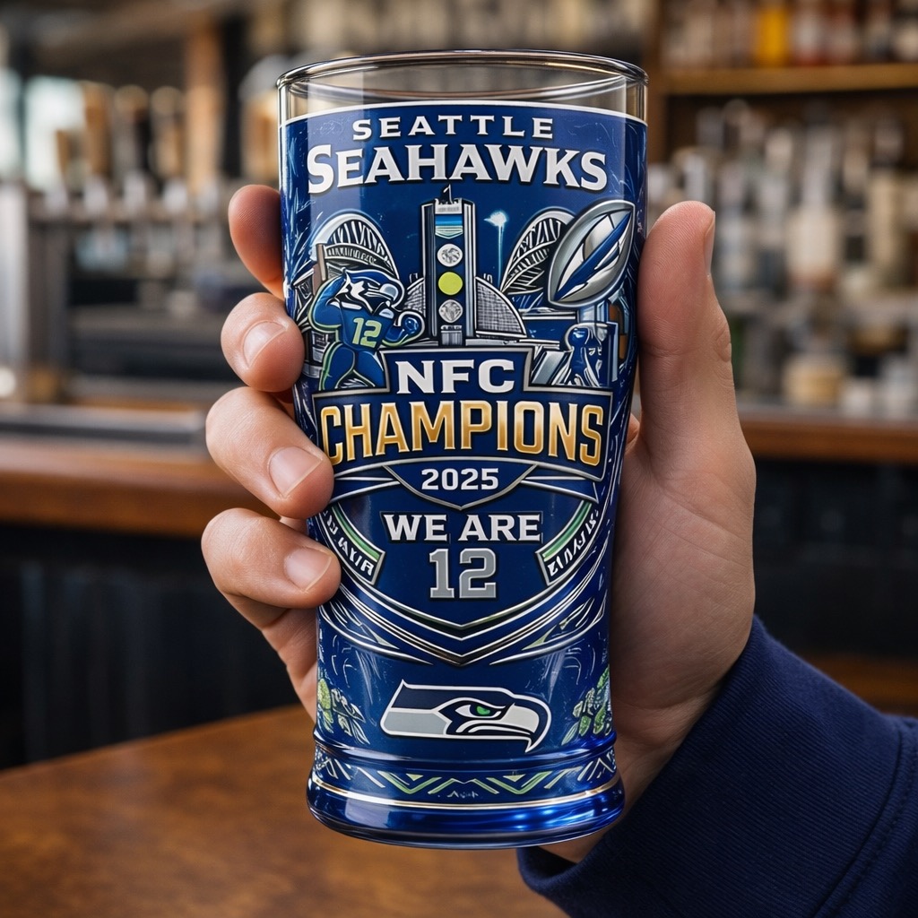 Seattle Seahawks Super Bowl Champions 2025 Pint Glass