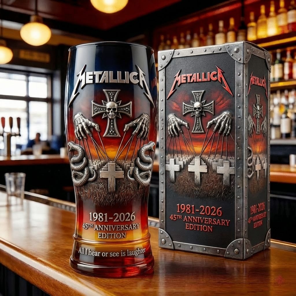 Metallica 45th Anniversary Collector Glass (1981–2026)