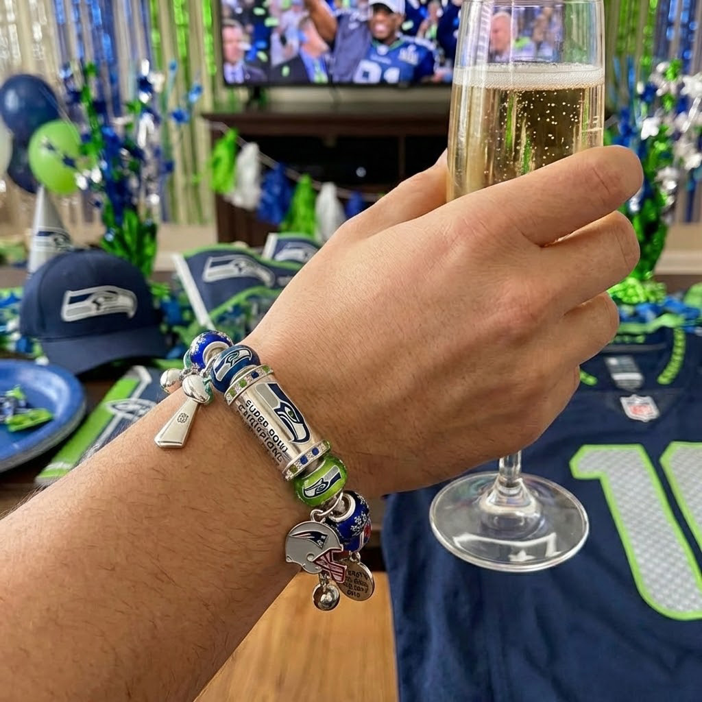 Seattle Seahawks Super Bowl LX Championship Bracelet