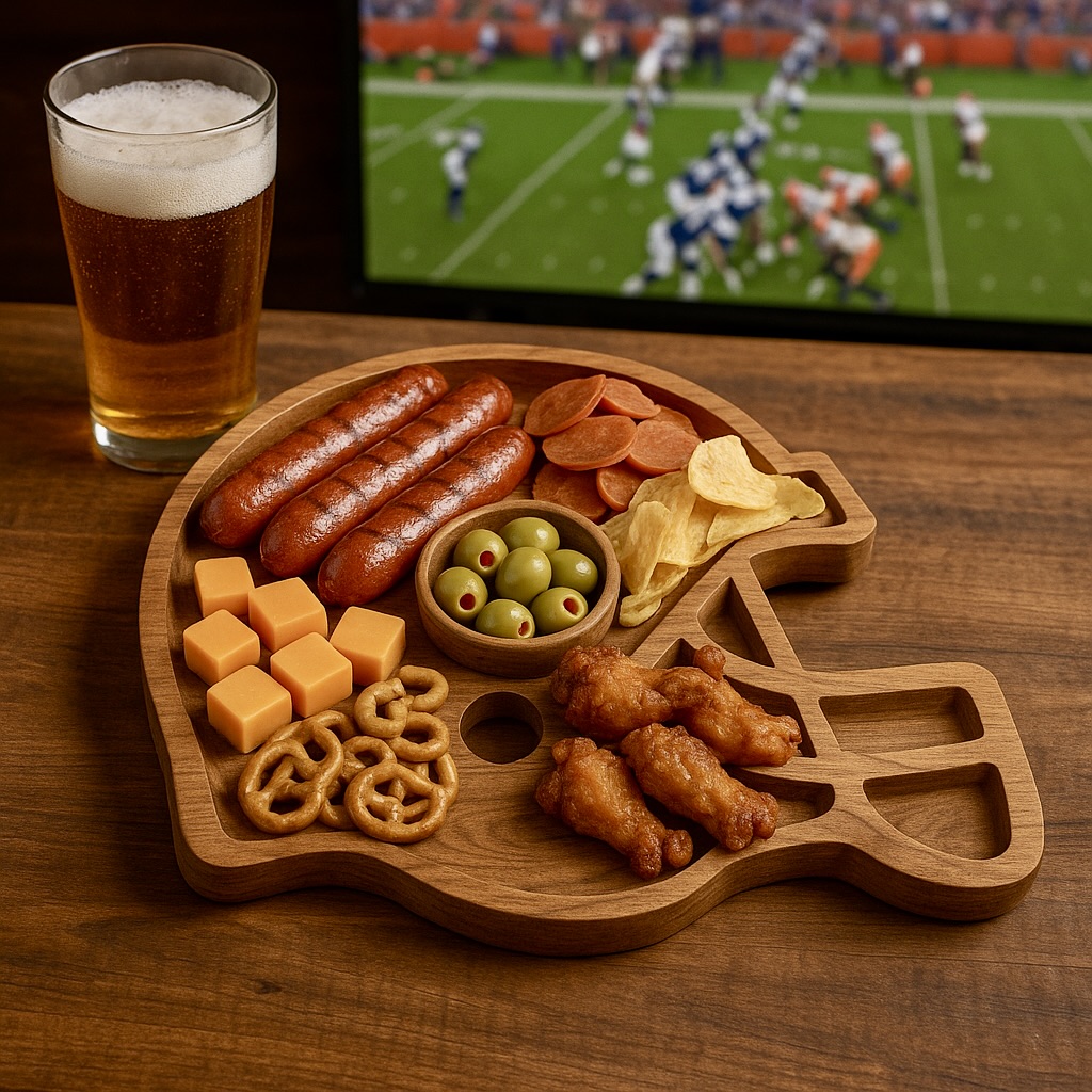 Team Legacy Wooden Charcuterie Board – Limited Edition Game Day Platter