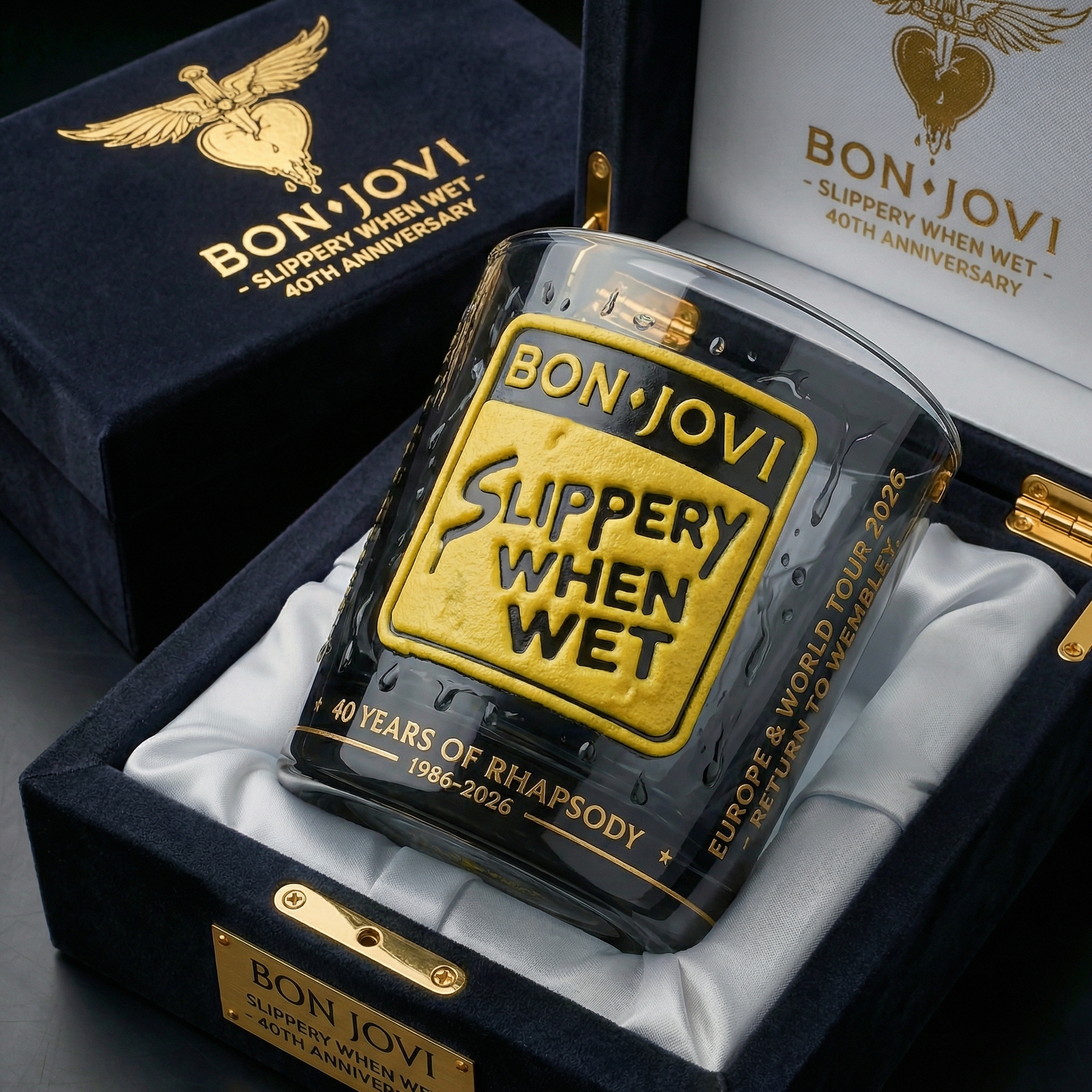 Rock Warning Series – 40th Anniversary Heavy Base Glass