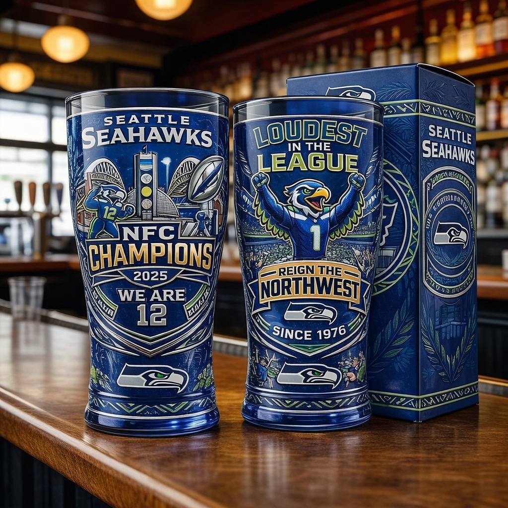 Seattle Seahawks Super Bowl Champions 2025 Pint Glass