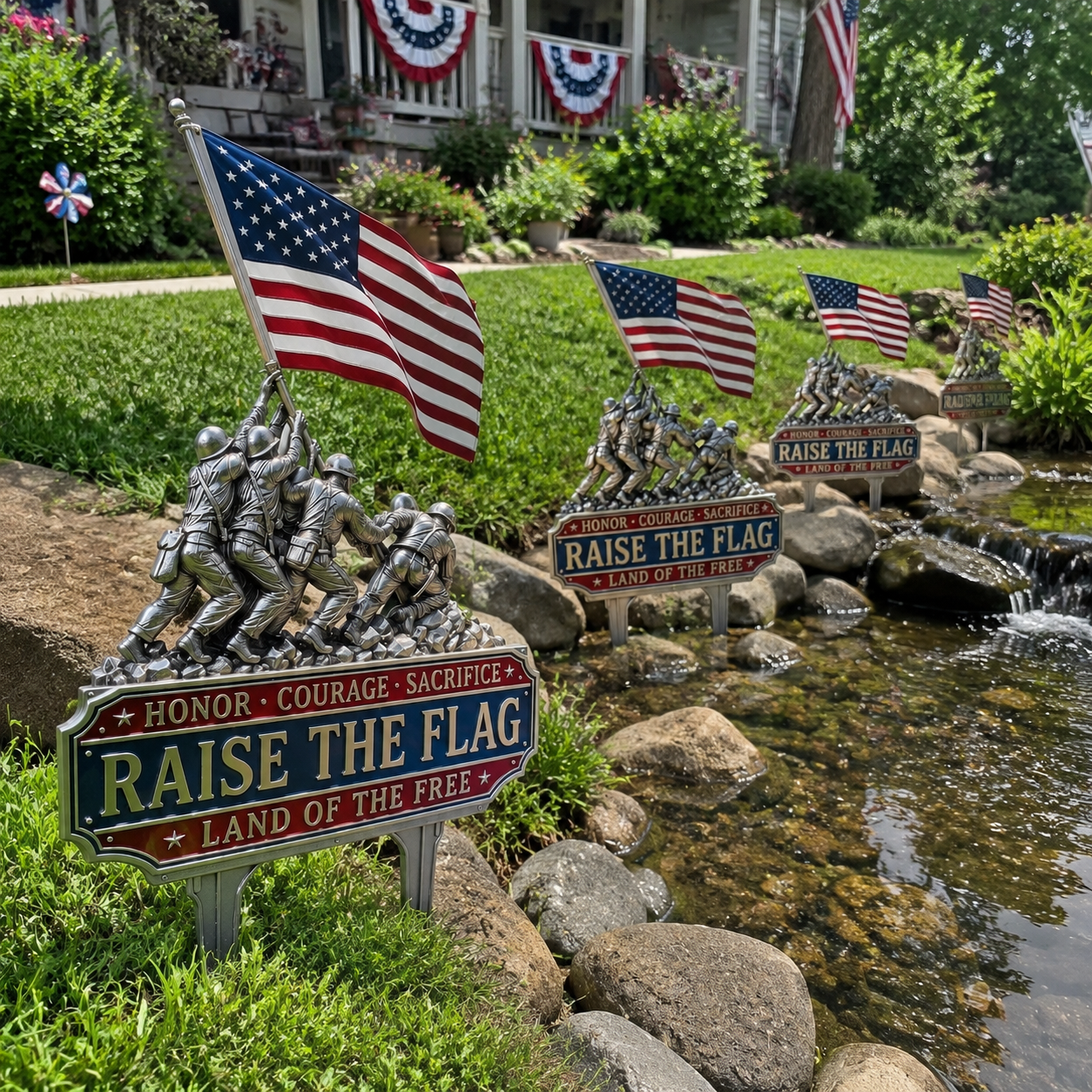 🇺🇸🔥70% Off Sale on the Last Day - Raise The Flag Patriotic Garden Stake