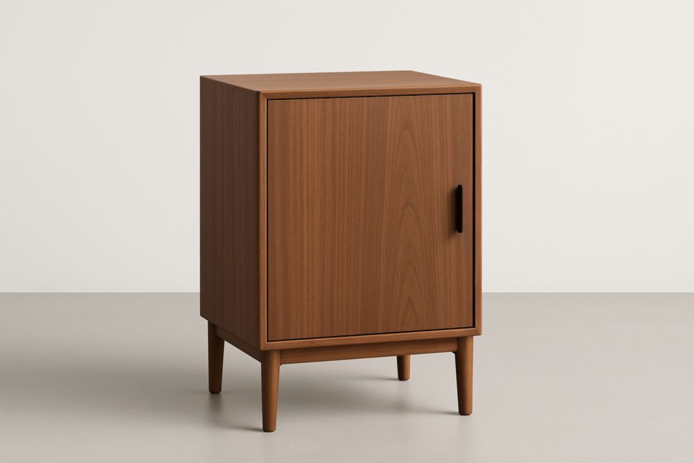 Mobile in legno MDF con anta singola 40x30x60 cm Marrone-Lenorivlo