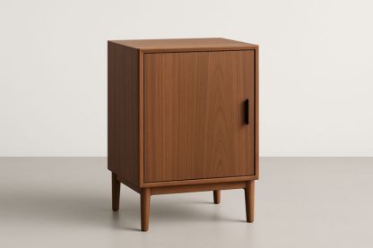 Mobile in legno MDF con anta singola 40x30x60 cm Marrone-Lenorivlo