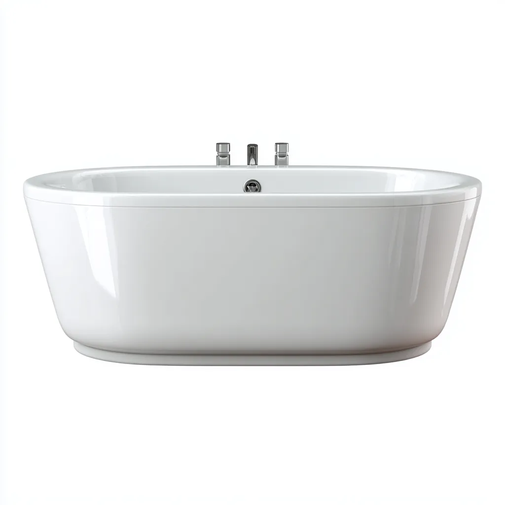 Baignoire îlot acrylique 175x78x60 cm - blanc - pour salle de bain - design moderne-Roomoliq