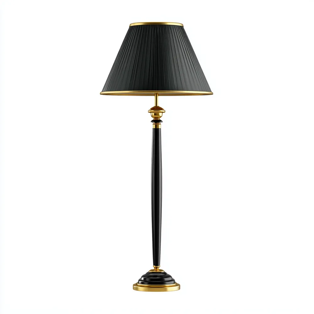 Lampadaire - métal - verre - 40x40x165 cm - noir - doré - adapté au salon - design classique-Roomoliq