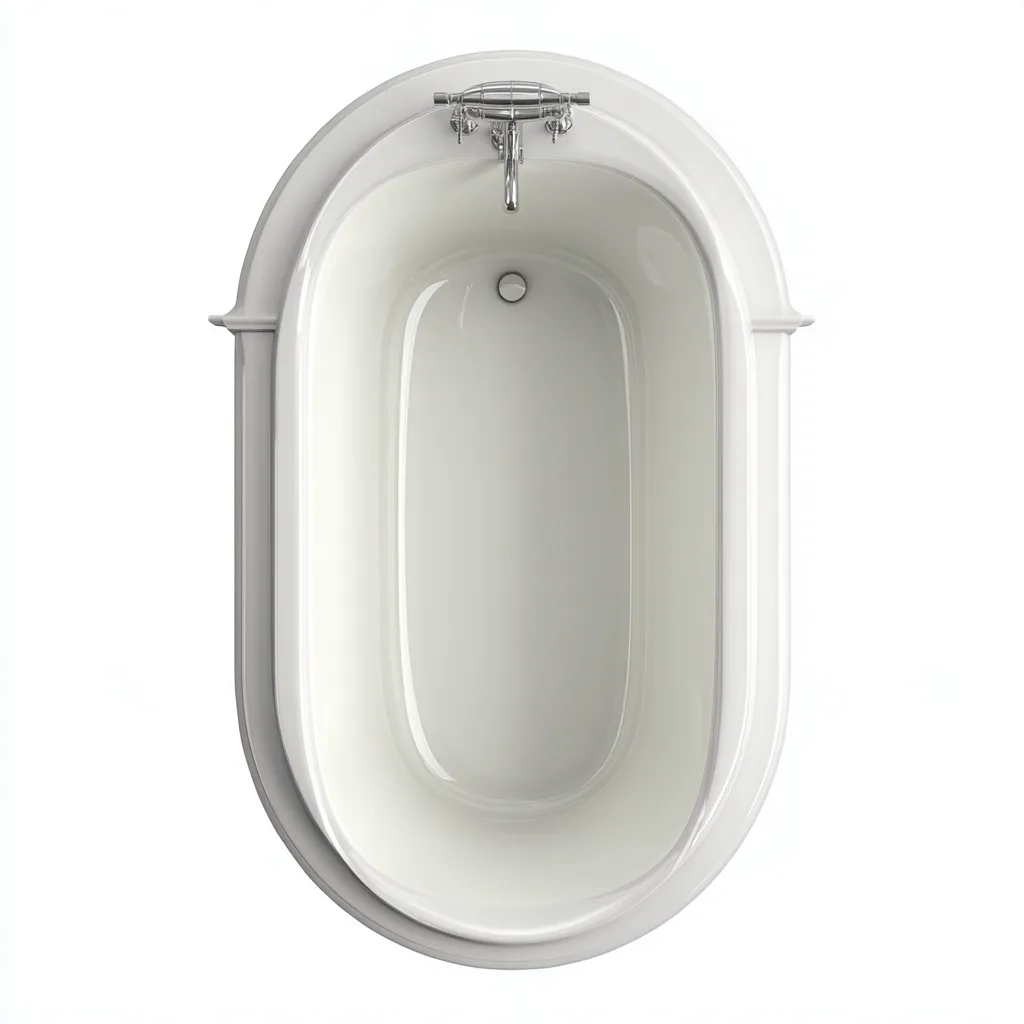 Baignoire autoportante - acrylique - 160x70x60 cm - blanc - adaptée à la salle de bain - design classique-Roomoliq