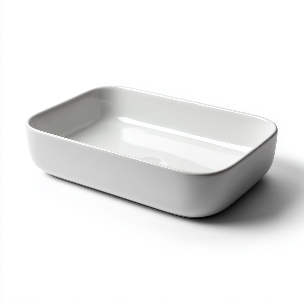 Lavabo en céramique - blanc - 54x36x14 cm - salle de bain - design moderne-Roomoliq