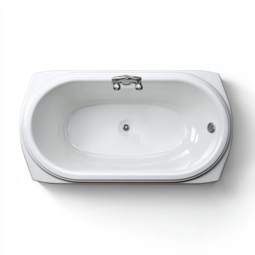 Baignoire acrylique 170x75x60 cm - blanc - pour salle de bain - design classique-Roomoliq