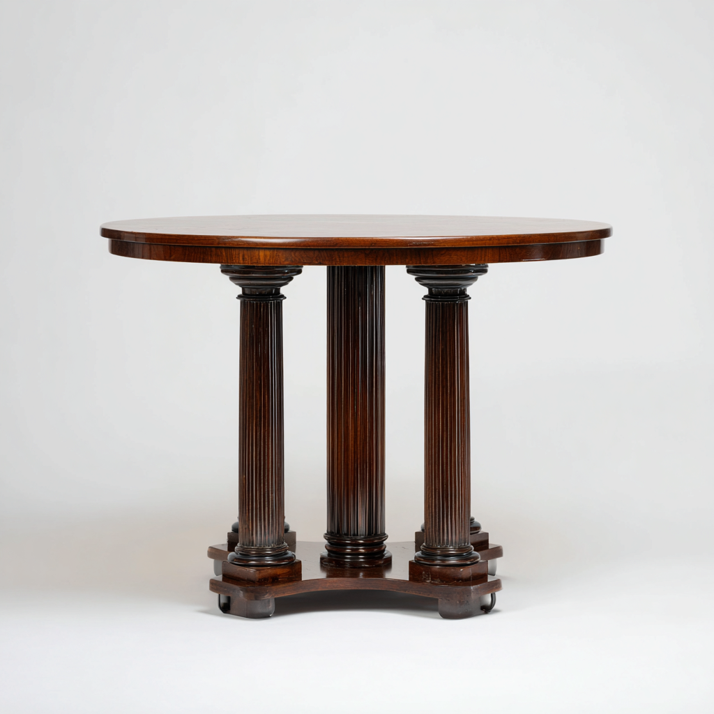 Table à manger - bois massif - 120x120x76 cm - noyer foncé - design classique pour salle à manger-Roomoliq