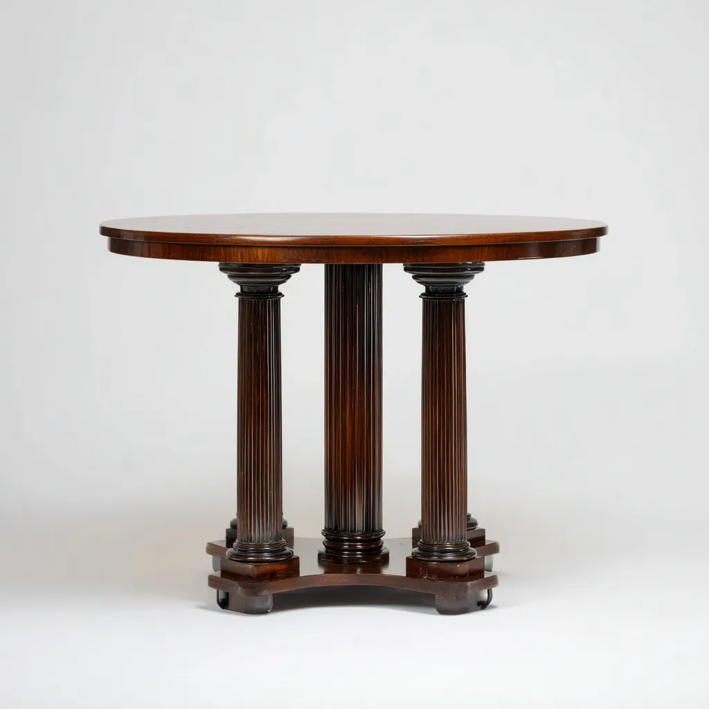 Table à manger - bois massif - 120x120x76 cm - noyer foncé - design classique pour salle à manger-Roomoliq