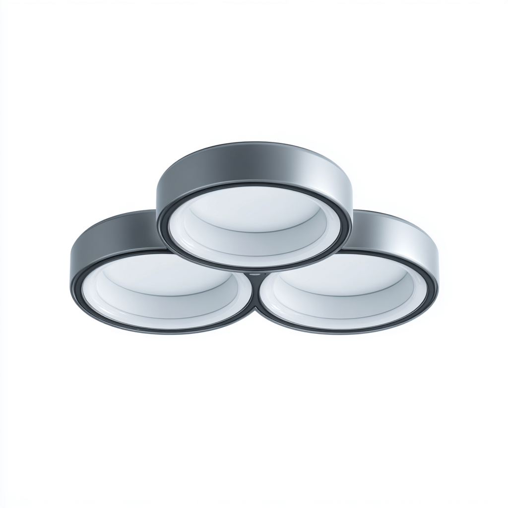 Plafonnier - métal gris 48x48 cm - gris - blanc - design moderne - adapté à la pièce à vivre-Roomoliq