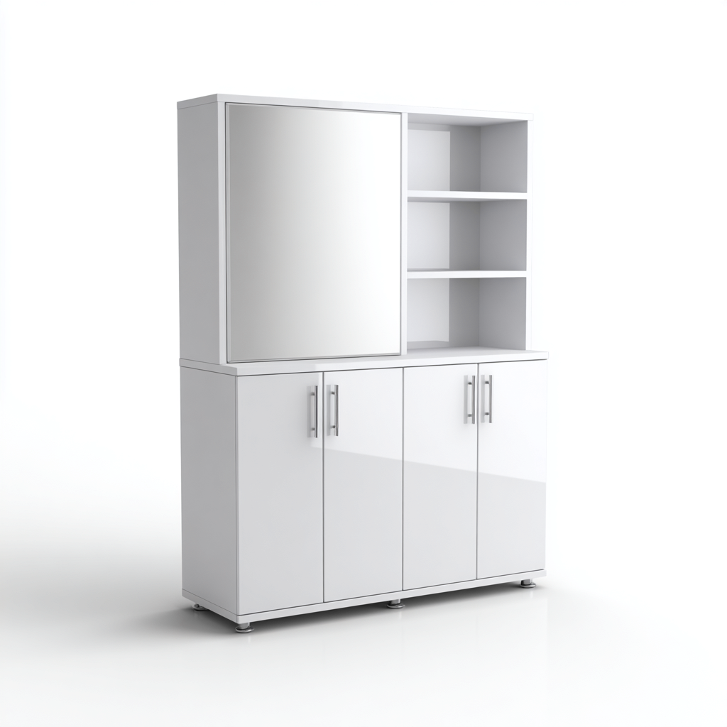 Porte manteau bois 120x35x180 cm - blanc - design moderne - pour entrée-Roomoliq