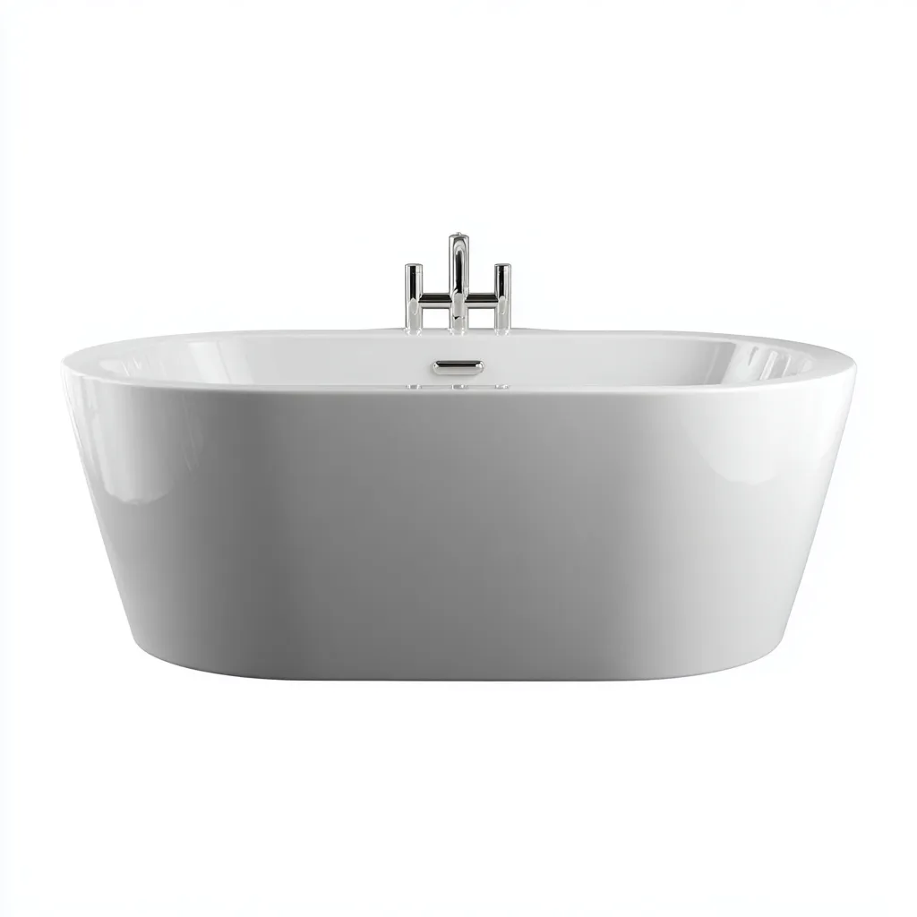 Baignoire autoportante - acrylique - 175x80x60 cm - blanc - adaptée à la salle de bain - design moderne-Roomoliq