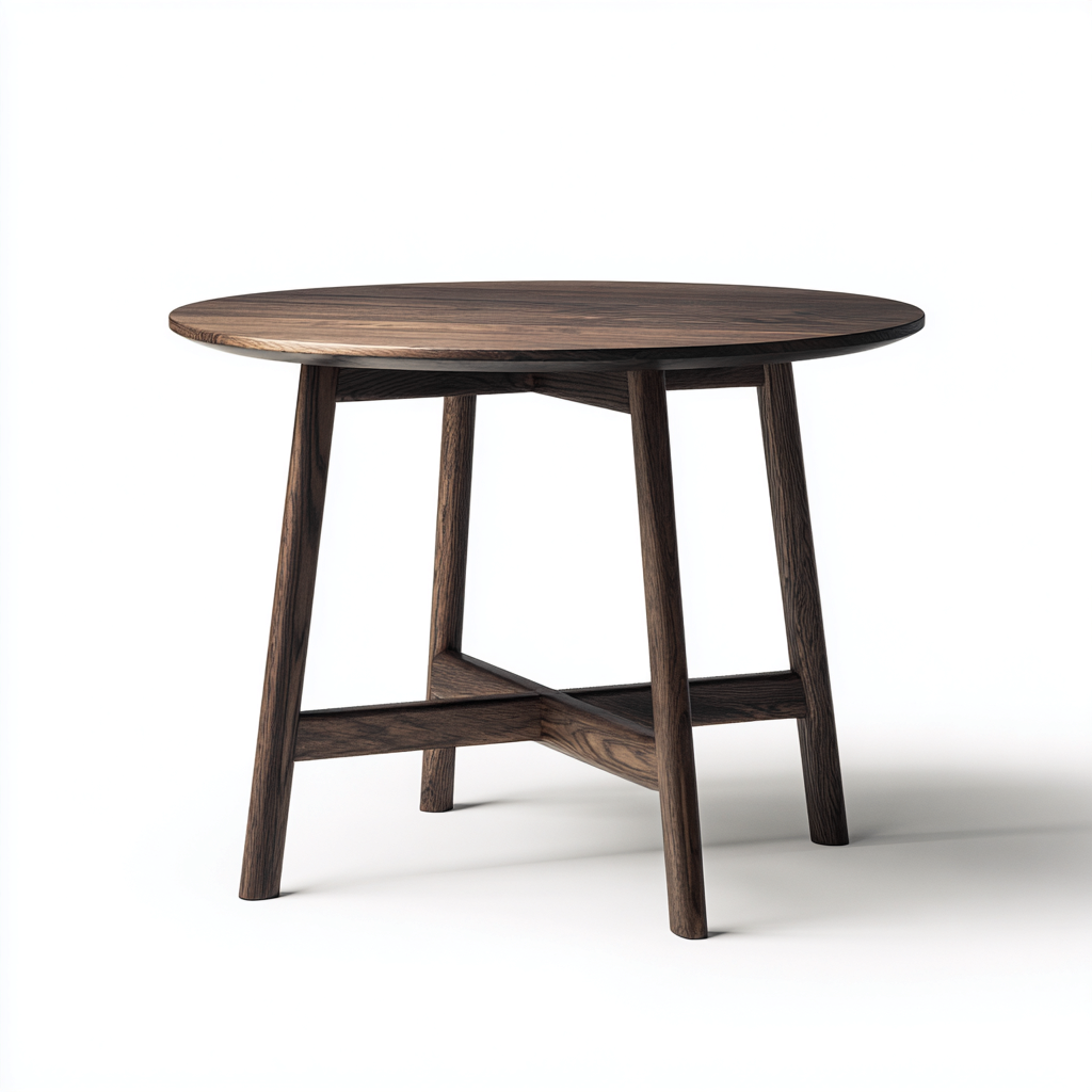 Table à manger bois 100x100x75 cm - brun foncé - design moderne pour salle à manger-Roomoliq