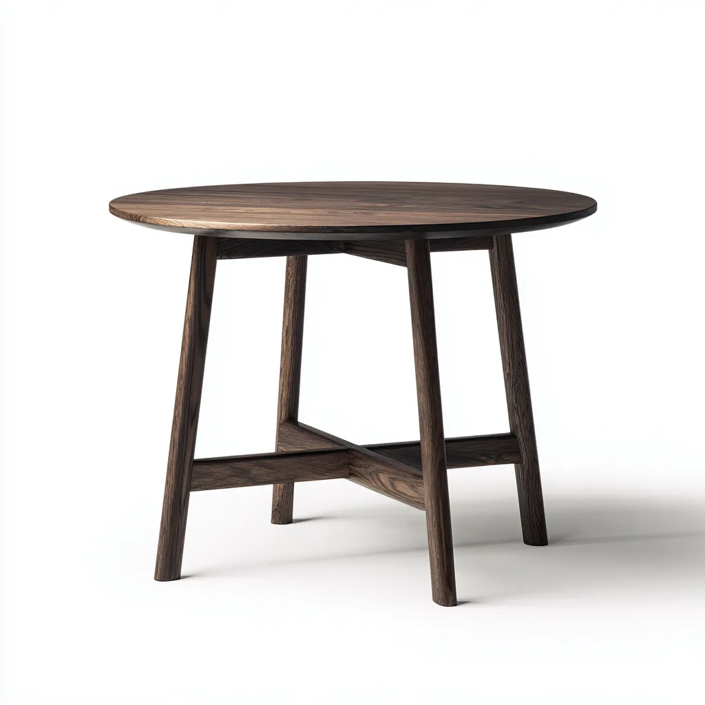 Table à manger bois 100x100x75 cm - brun foncé - design moderne pour salle à manger-Roomoliq