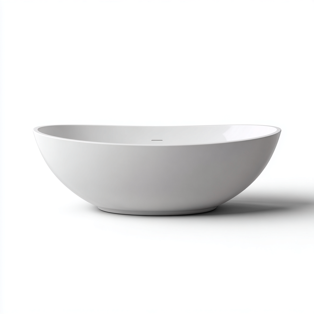 Baignoire autoportante - acrylique - 165x75x55 cm - blanc - adaptée à la salle de bain - design moderne-Roomoliq