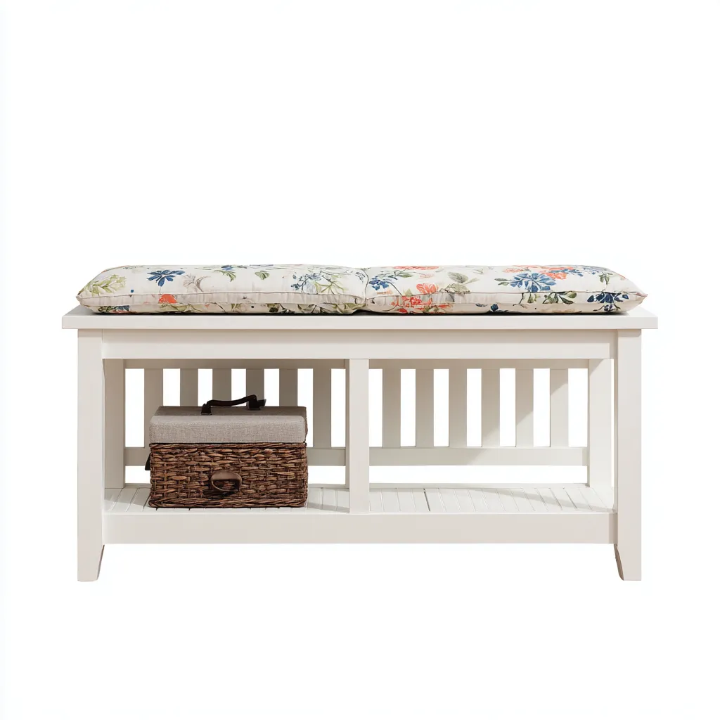 Meuble à chaussures - bois - 90x35x50 cm - blanc - adapté à l'entrée - design moderne-Roomoliq