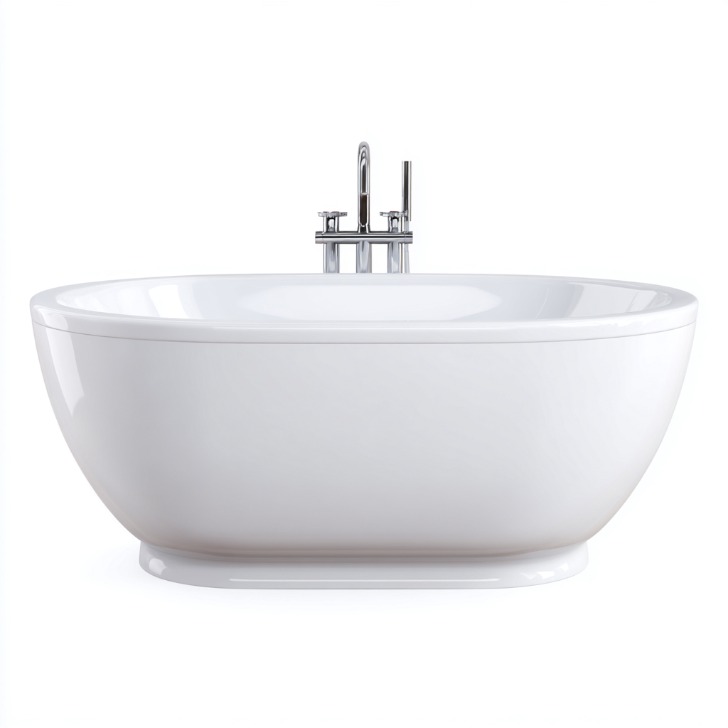 Baignoire îlot acrylique 175x80x60 cm - blanc - pour salle de bain - design moderne-Roomoliq