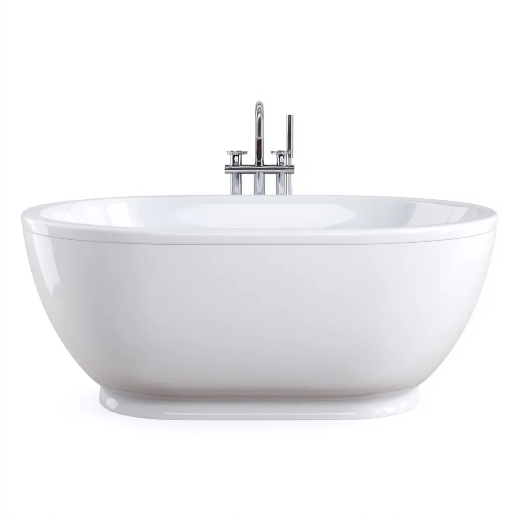 Baignoire îlot acrylique 175x80x60 cm - blanc - pour salle de bain - design moderne-Roomoliq