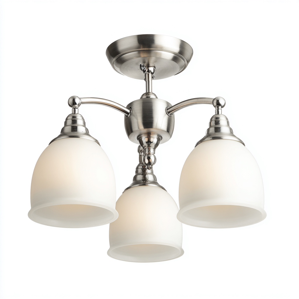 Plafonnier - métal - verre - 50x50 cm - argent - blanc - intérieur - design classique-Roomoliq