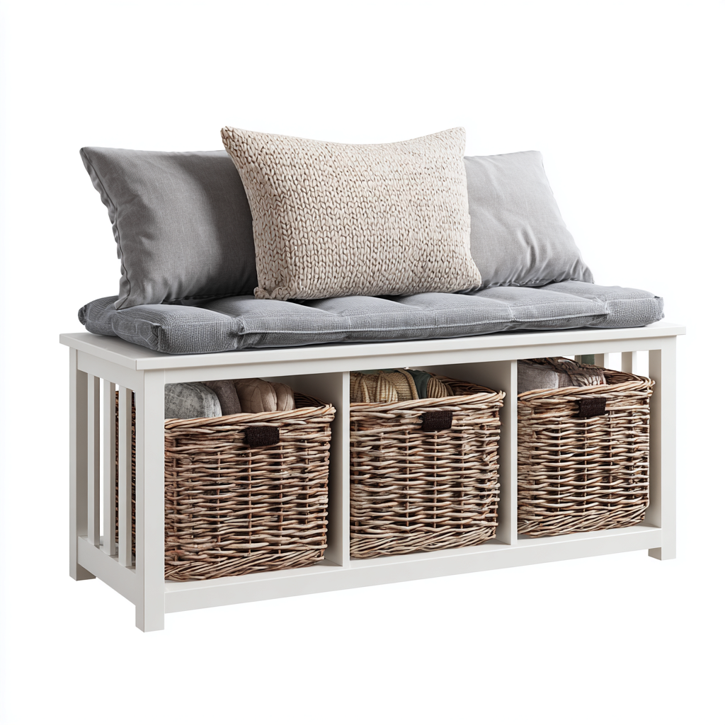 Meuble à chaussures bois 100x35x55 cm - blanc - gris - design moderne - pour entrée-Roomoliq