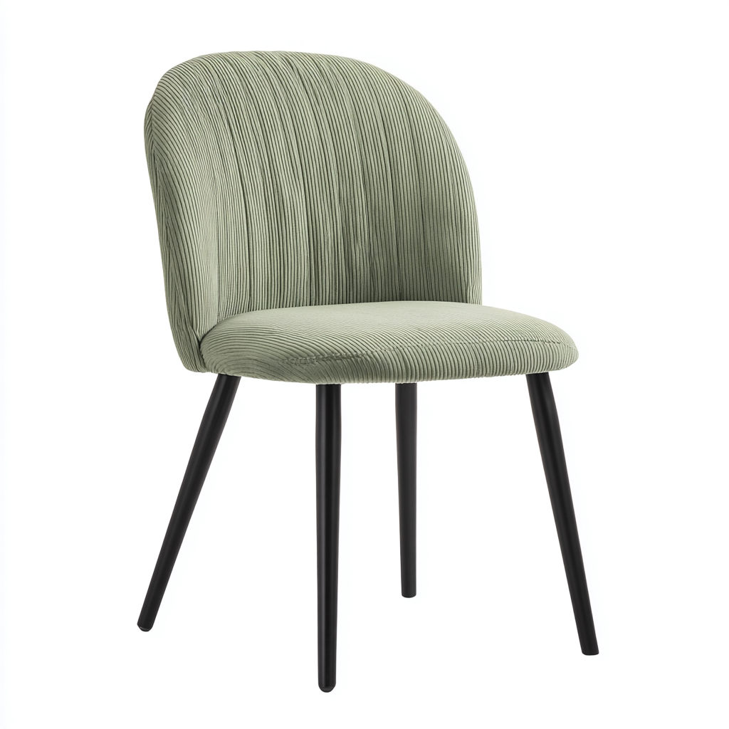 Chaise de salle à manger - tissu - métal - 50x55x83 cm - vert sauge - design moderne pour salle à manger-Roomoliq