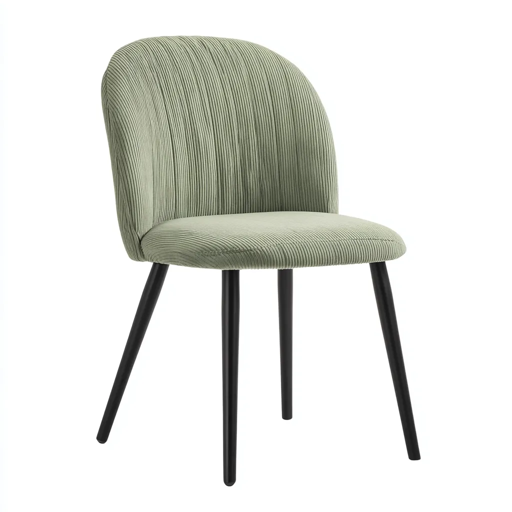 Chaise de salle à manger - tissu - métal - 50x55x83 cm - vert sauge - design moderne pour salle à manger-Roomoliq