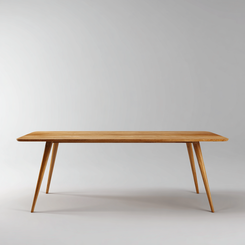 Table à manger - bois massif - 180x90x75 cm - chêne clair - design scandinave pour salle à manger-Roomoliq