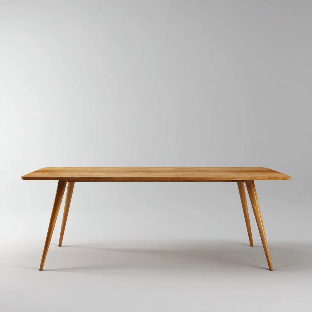 Table à manger - bois massif - 180x90x75 cm - chêne clair - design scandinave pour salle à manger-Roomoliq