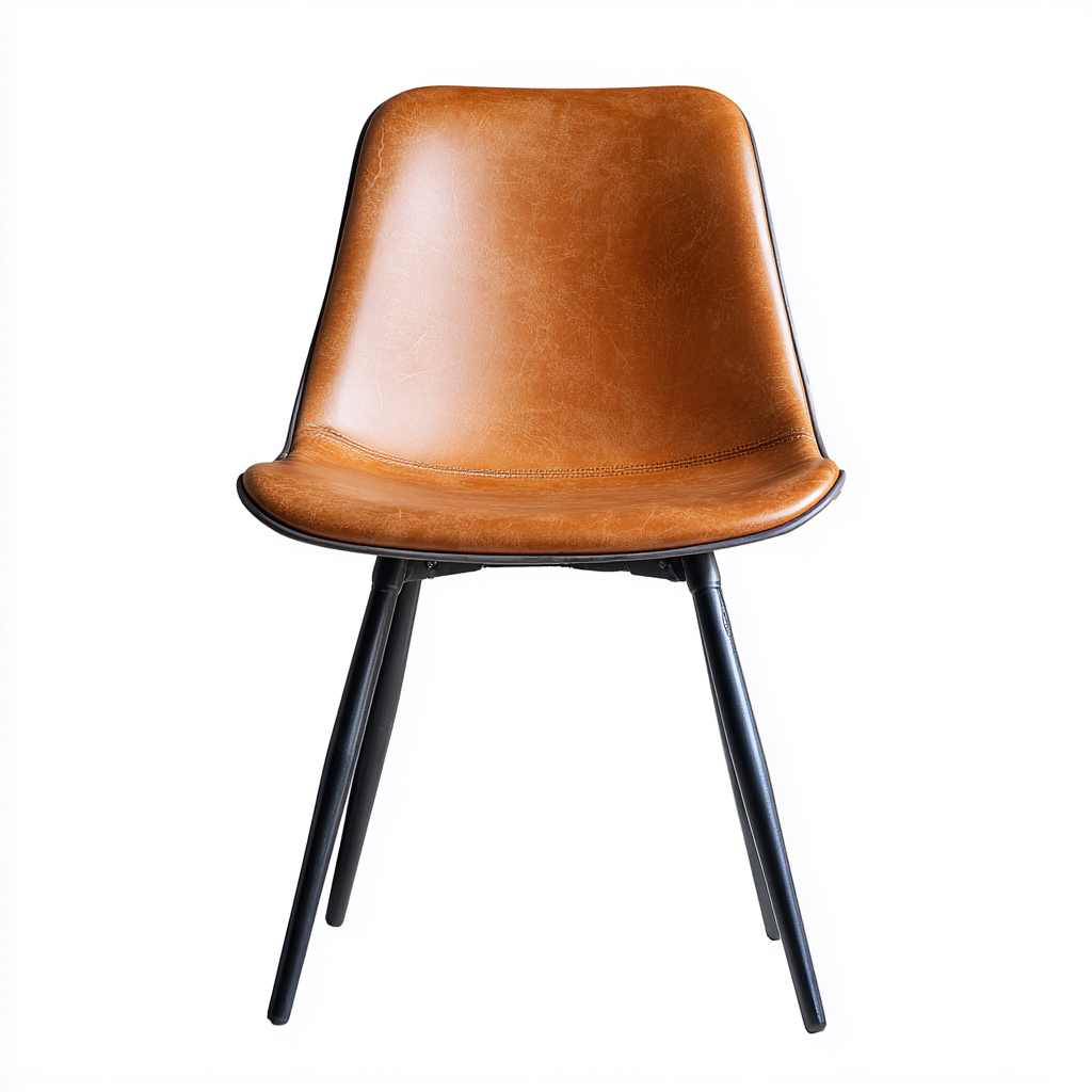 Chaise de salle à manger similicuir 50x55x82 cm - marron - design moderne pour salle à manger-Roomoliq