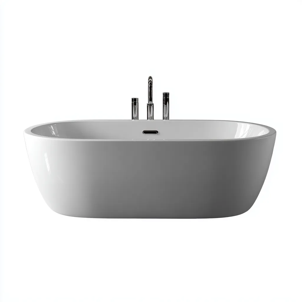 Baignoire autoportante - acrylique - 172x82x58 cm - blanc - adaptée à la salle de bain - design moderne-Roomoliq