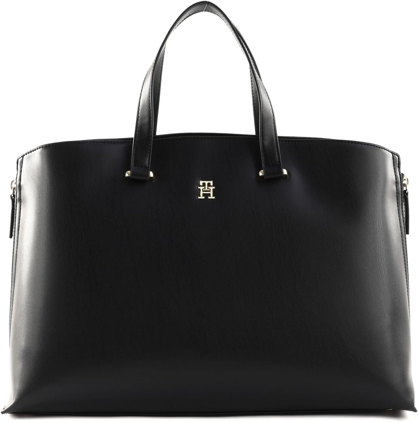 Tommy Hilfiger TH Modern Tote Corp AW0AW15967, Bolso de Mano Mujer, Negro (Black), OS