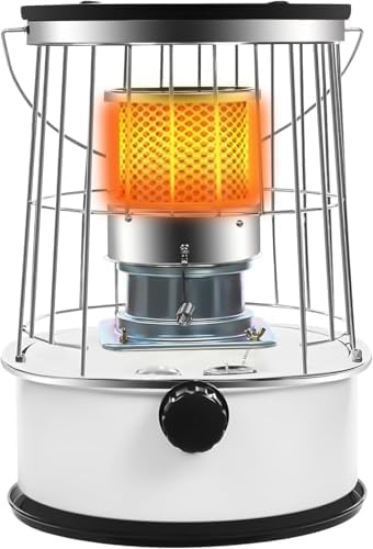 Calentador de parafina portátil de 6 litros con termostato ajustable para uso en interiores y exteriores, ideal para garaje, camping y taller