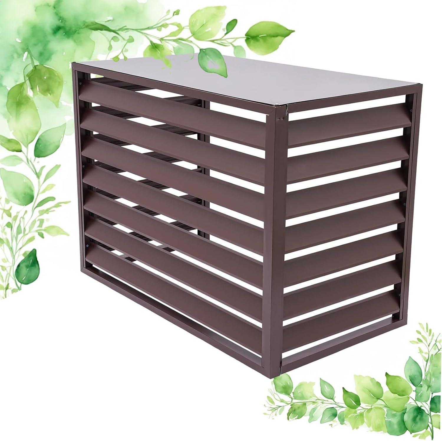 Aire Acondicionado Cubierta Oculta L100*W50*H70(1.5P) Proteger la Unidad de Aire Acondicionado contra escombros externos Valla para Dispositivos Exteriores fácil de Instalar y sin