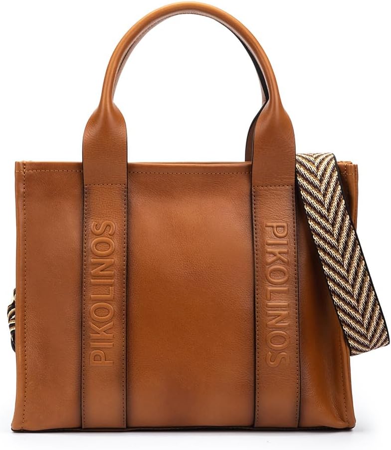 Pikolinos Bolsos tela tote en Cuero ALCUDIA para Señora Color BRANDY