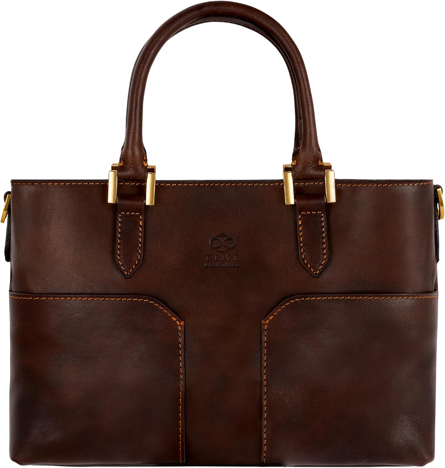 Time Resistance Bolso de Mano para Mujer de Piel - Hecho a Mano en Italia - Bolso Ideal para Todos los Días o para Ocasiones Especiales