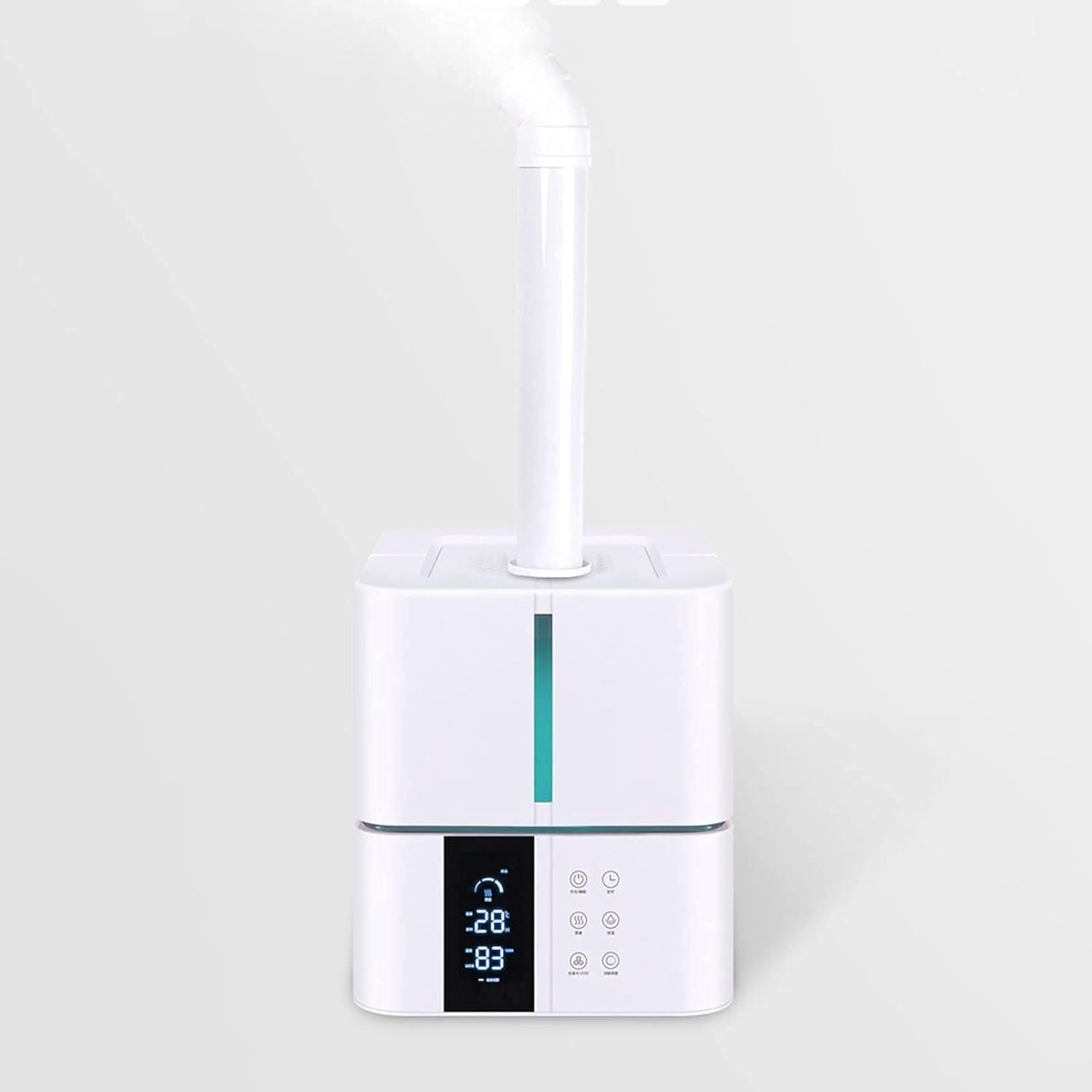 Humidificador para habitaciones grandes, humidificador industrial para dormitorio, humidificador de aire de vapor frío, humidificador grande con modo de niebla ajustable y función de temporización re