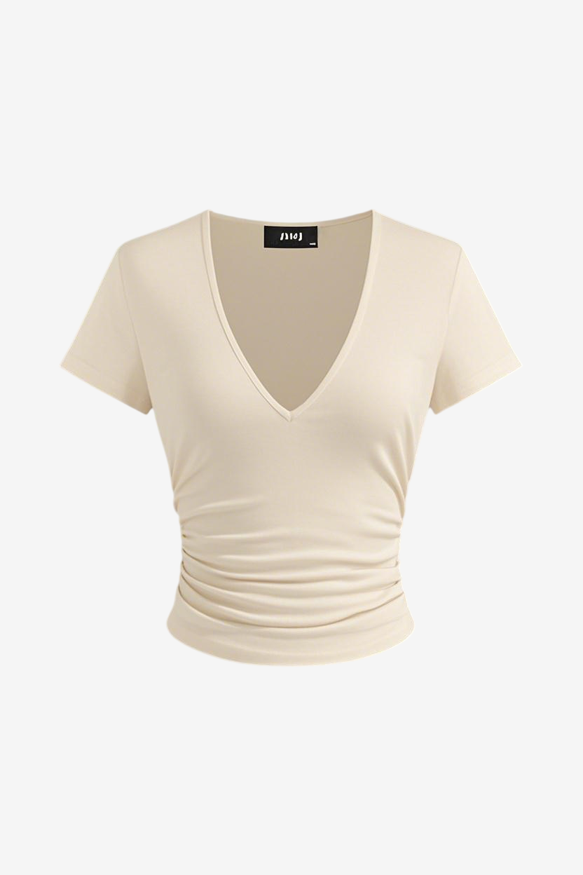 Deep V-Neck Baby Tee