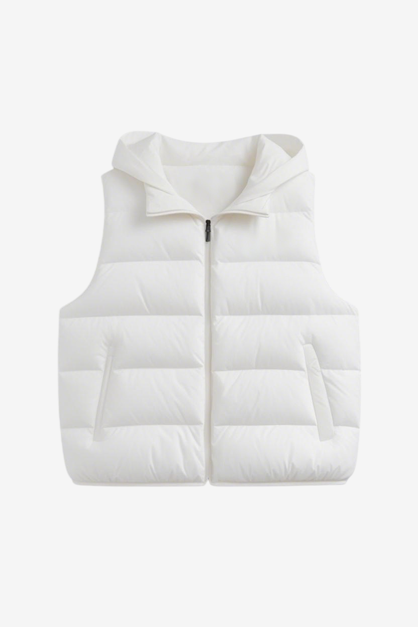 Hooded Western Bubble Puffer Vest