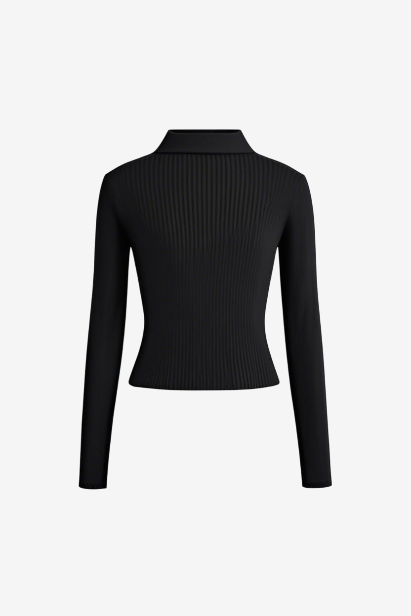 Fitted Collared Long Sleeve Shirt