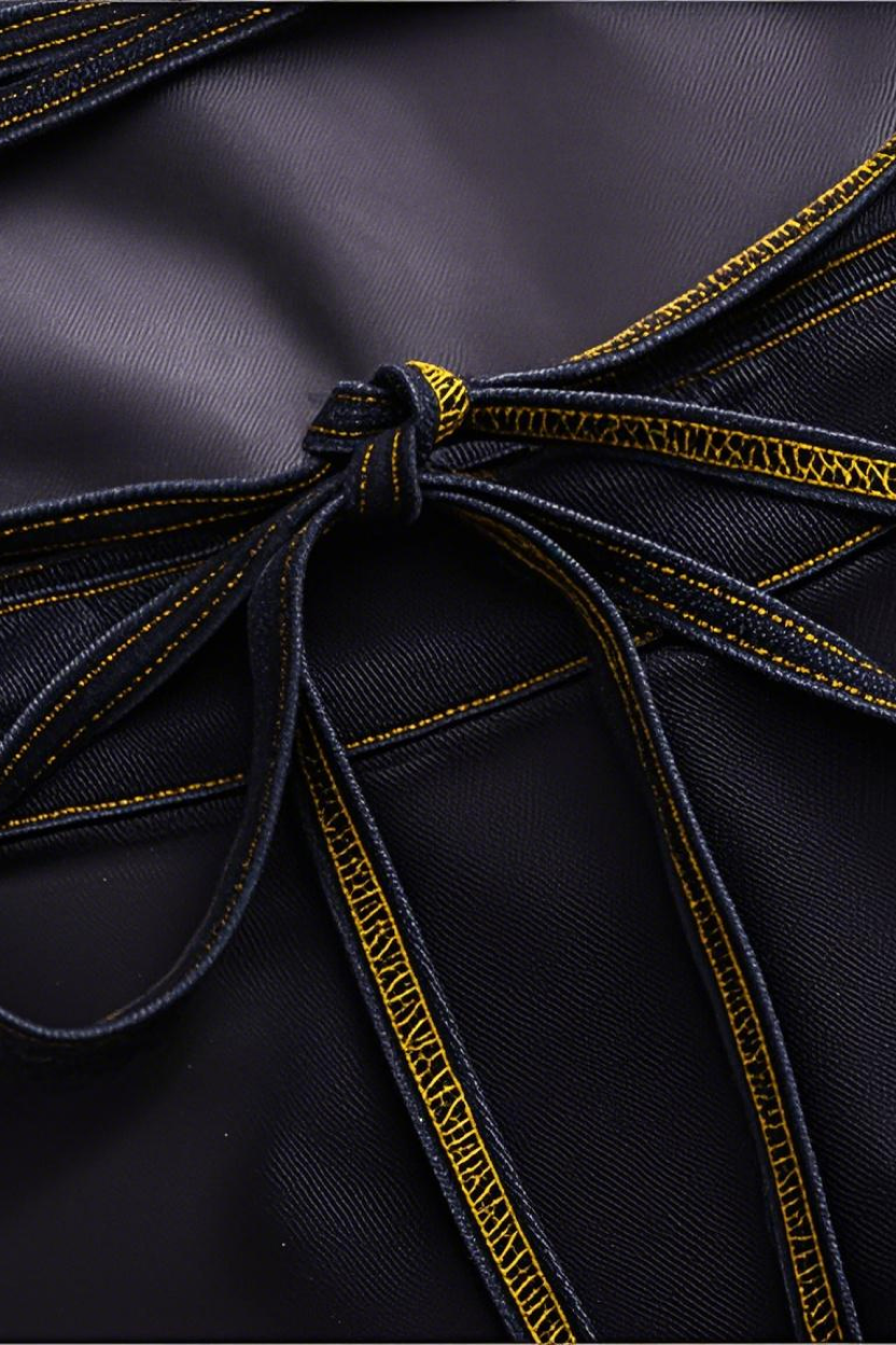 Backless Denim Bodysuit