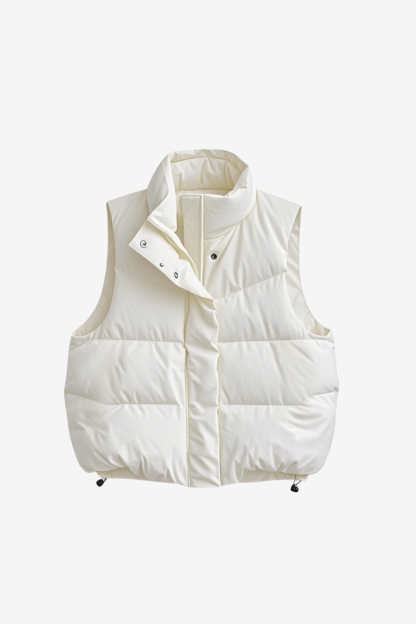 Button-Up Western Bubble Puffer Vest