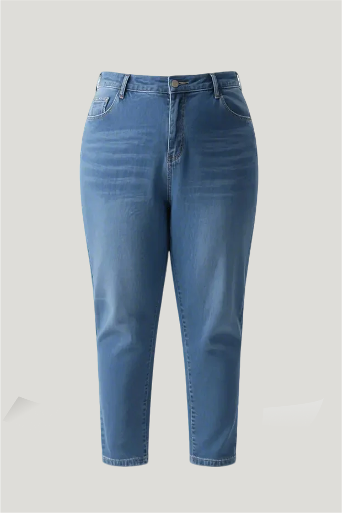 Plus Size Distressed Skinny Jeans