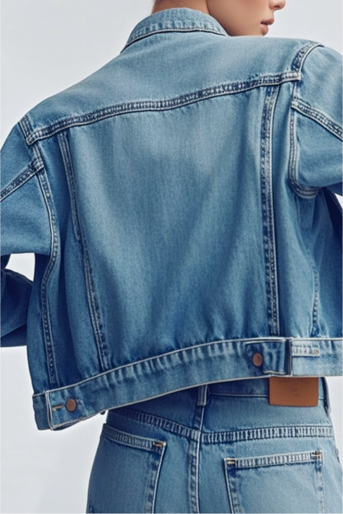 Nellie Denim Biker Jacket
