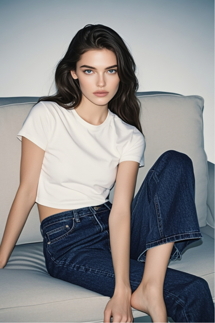 RebelStitch Distressed Straight Leg Jeans