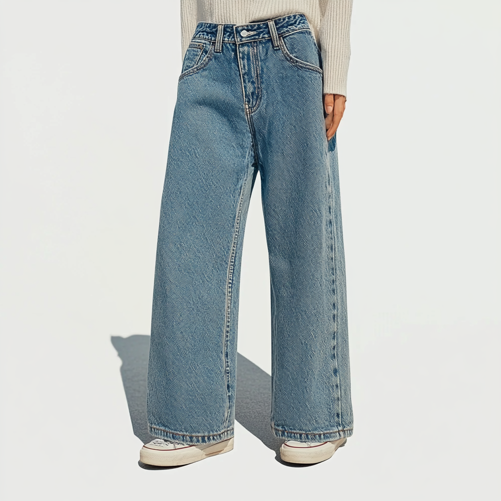 RebelStitch Distressed Straight Leg Jeans